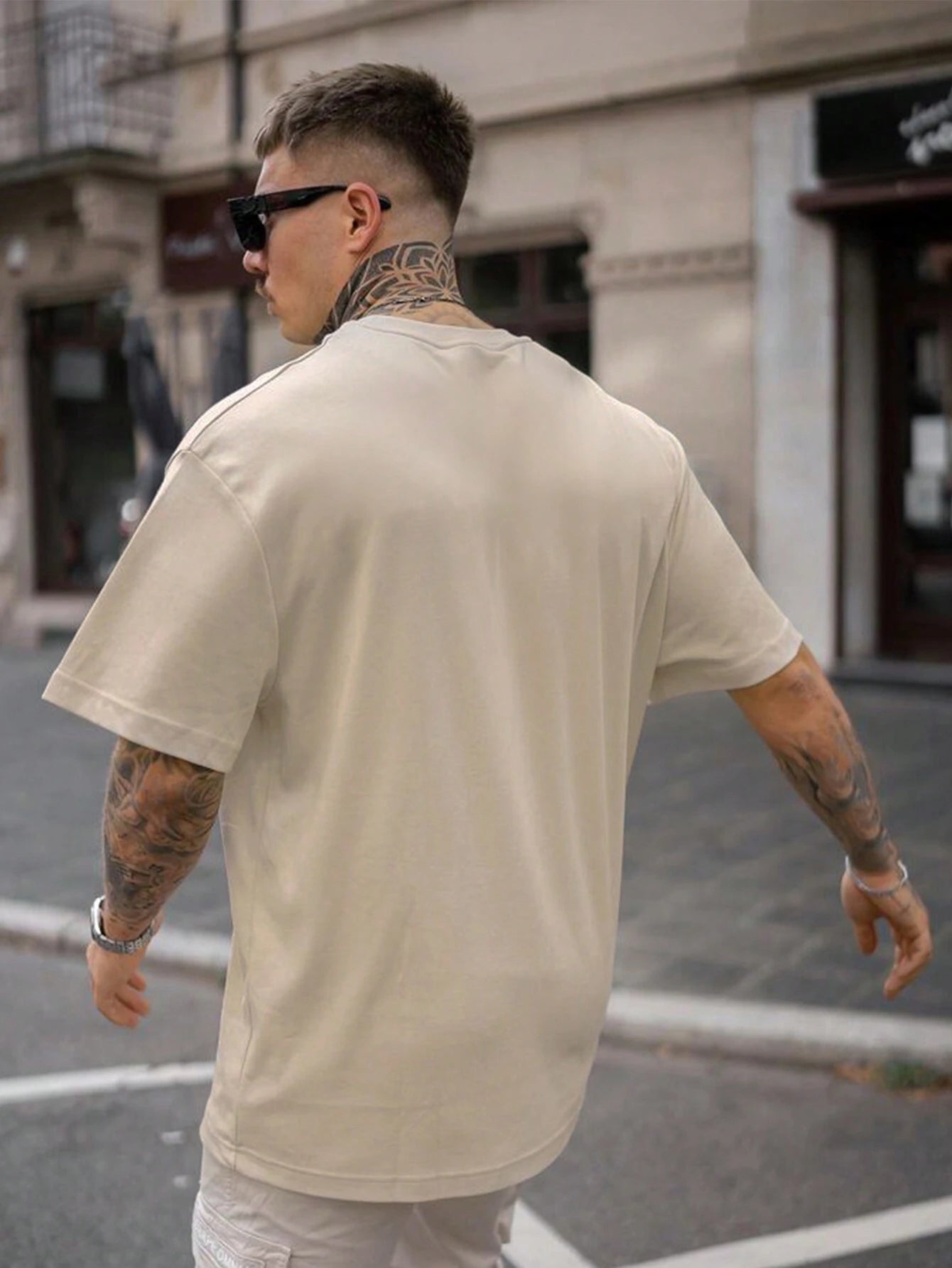 Faith Over Fear - Beige - Gym Oversized T Shirt Strong Soul Shirts & Tops