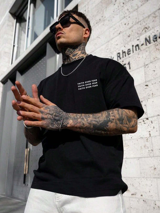 Faith Over Fear - Gym Oversized T Shirt Strong Soul Shirts & Tops