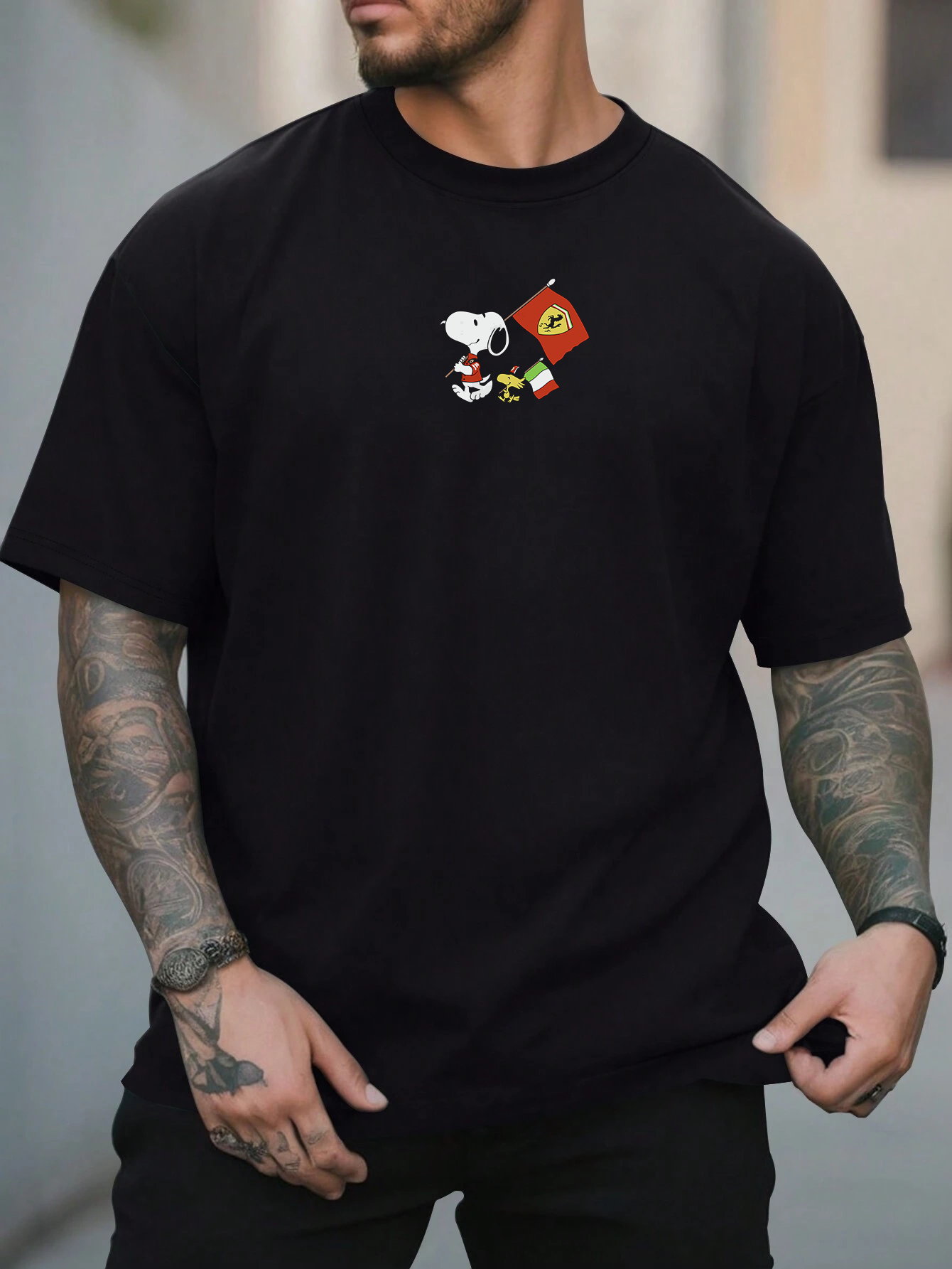 T-Shirt - Formula Race with Snoopy - Oversized