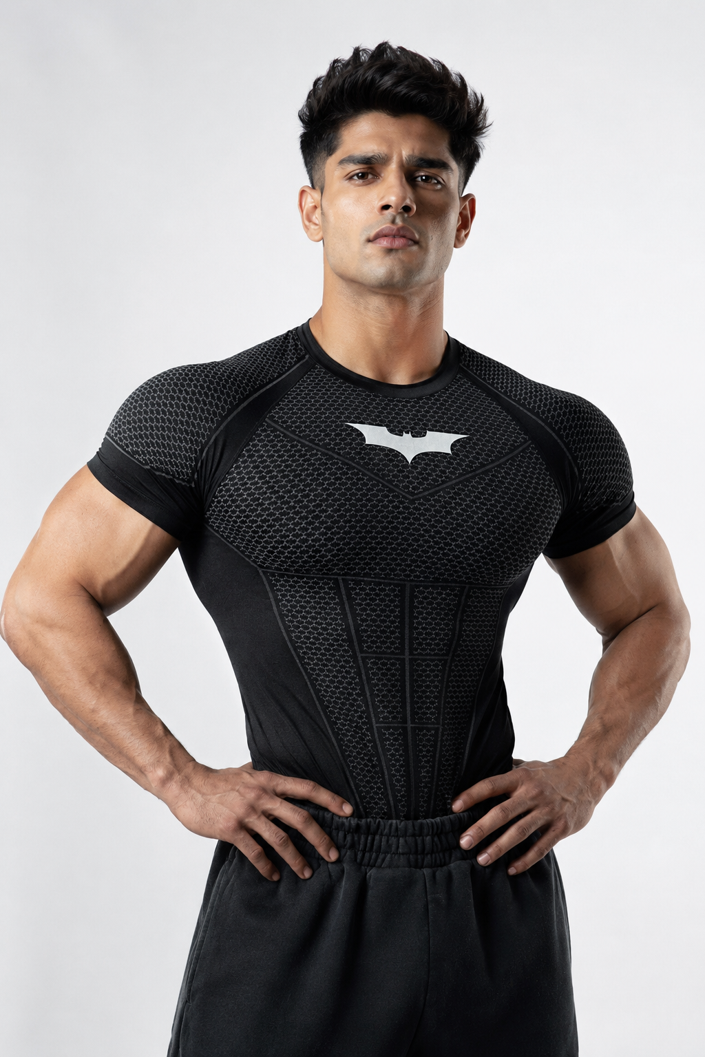 Red - Bat Abs - Cotton Lycra Compression Strong Soul