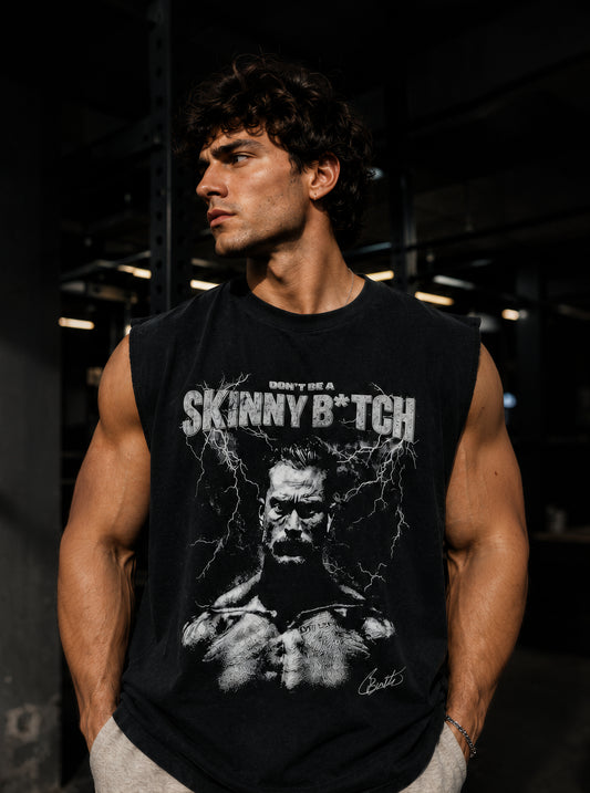 Black - T104 - Don't Be Skinny - Tank Top