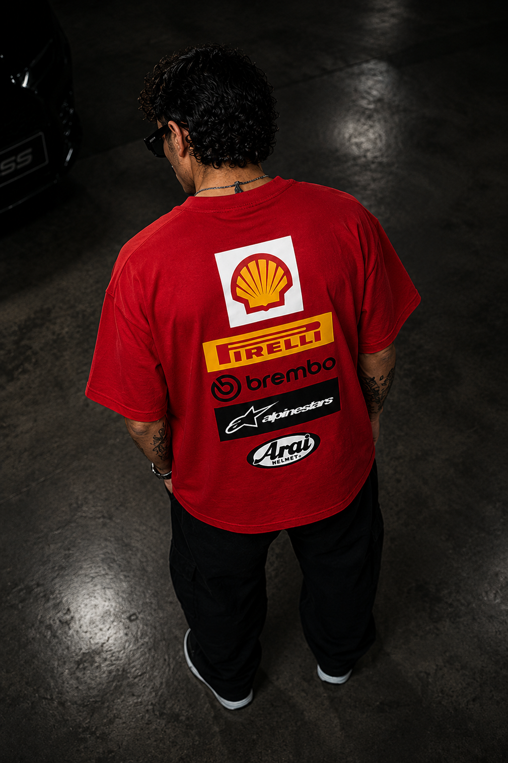 T-Shirt - Black - Popeye - Oversized Strong Soul Shirts & Tops