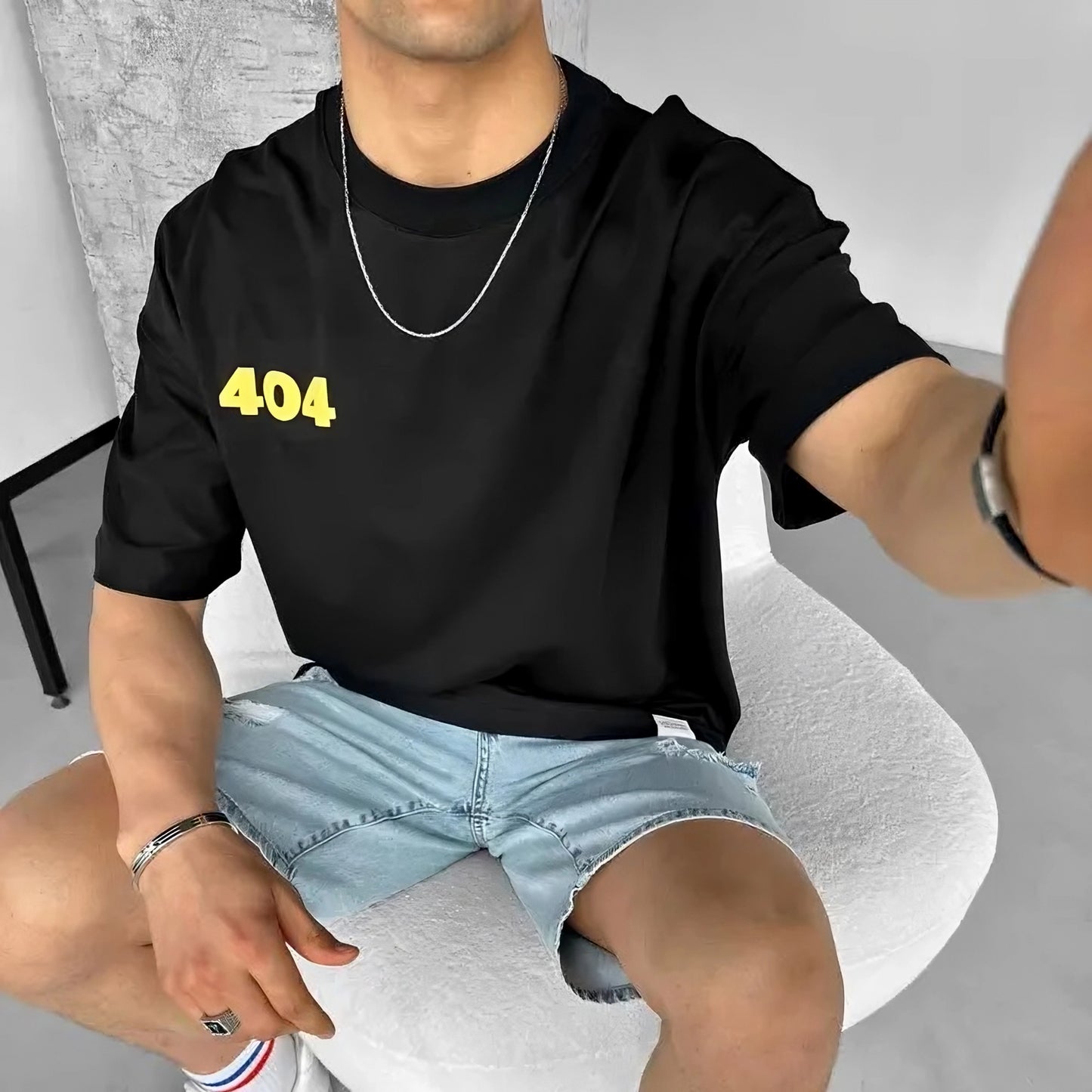 T-Shirt - 404 Not Found - Black - Oversized