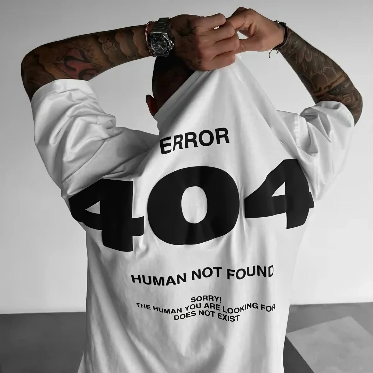 T-Shirt - 404 Not Found - White - Oversized