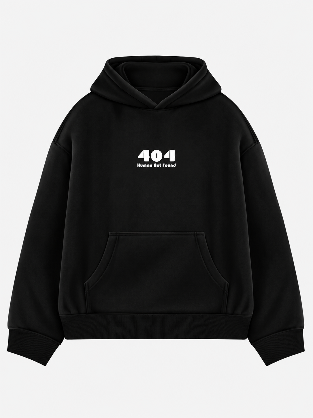 404 Not Found - Black - Oversize Hoodie - 400 GSM