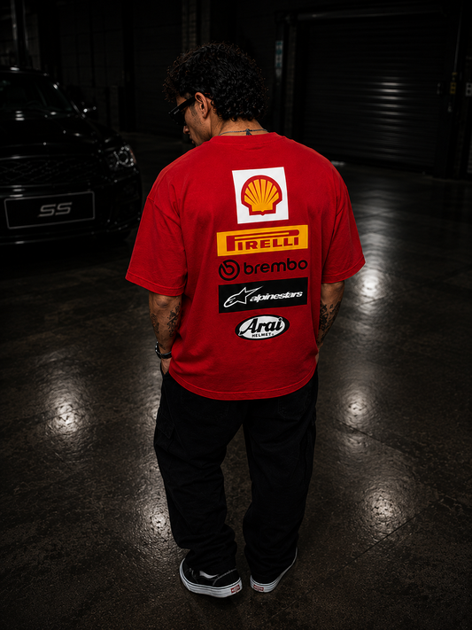 T-Shirt - Red - Race Lover - Oversized
