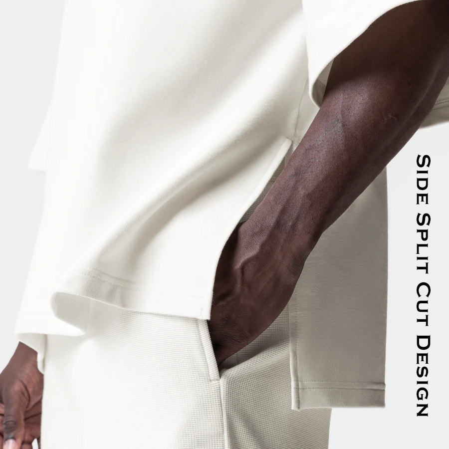 Flap Pocket T-Shorts & Shorts - White Beige - Co-ord Set Strong Soul Shirts & Tops