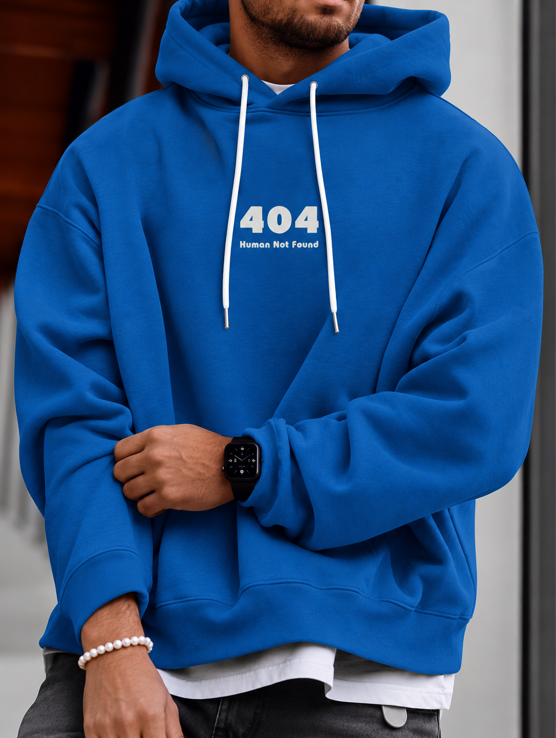 404 Not Found - Royal Blue - Oversize Hoodie - 400 GSM