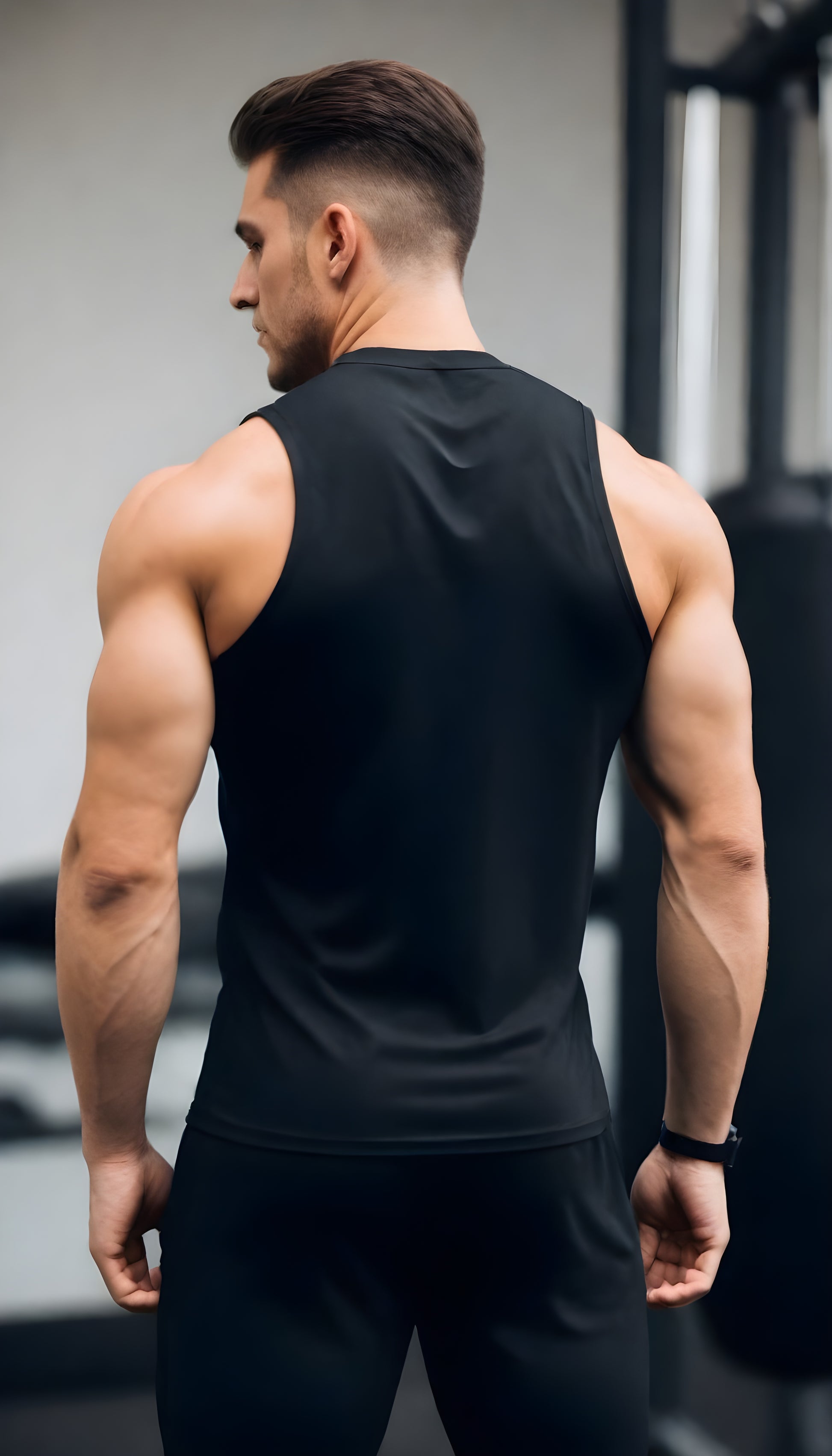 StrongFlex Elite Tank - Apple Cut - BLACK Strong Soul Tanks
