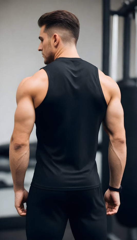 StrongFlex Elite Tank - Apple Cut - BLACK Strong Soul Tanks