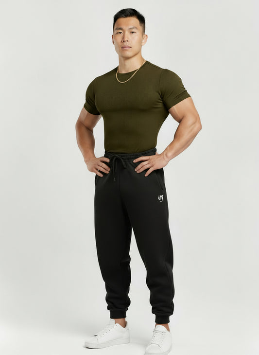 Army Green - Slim Fit - T-Shirt Ribbed