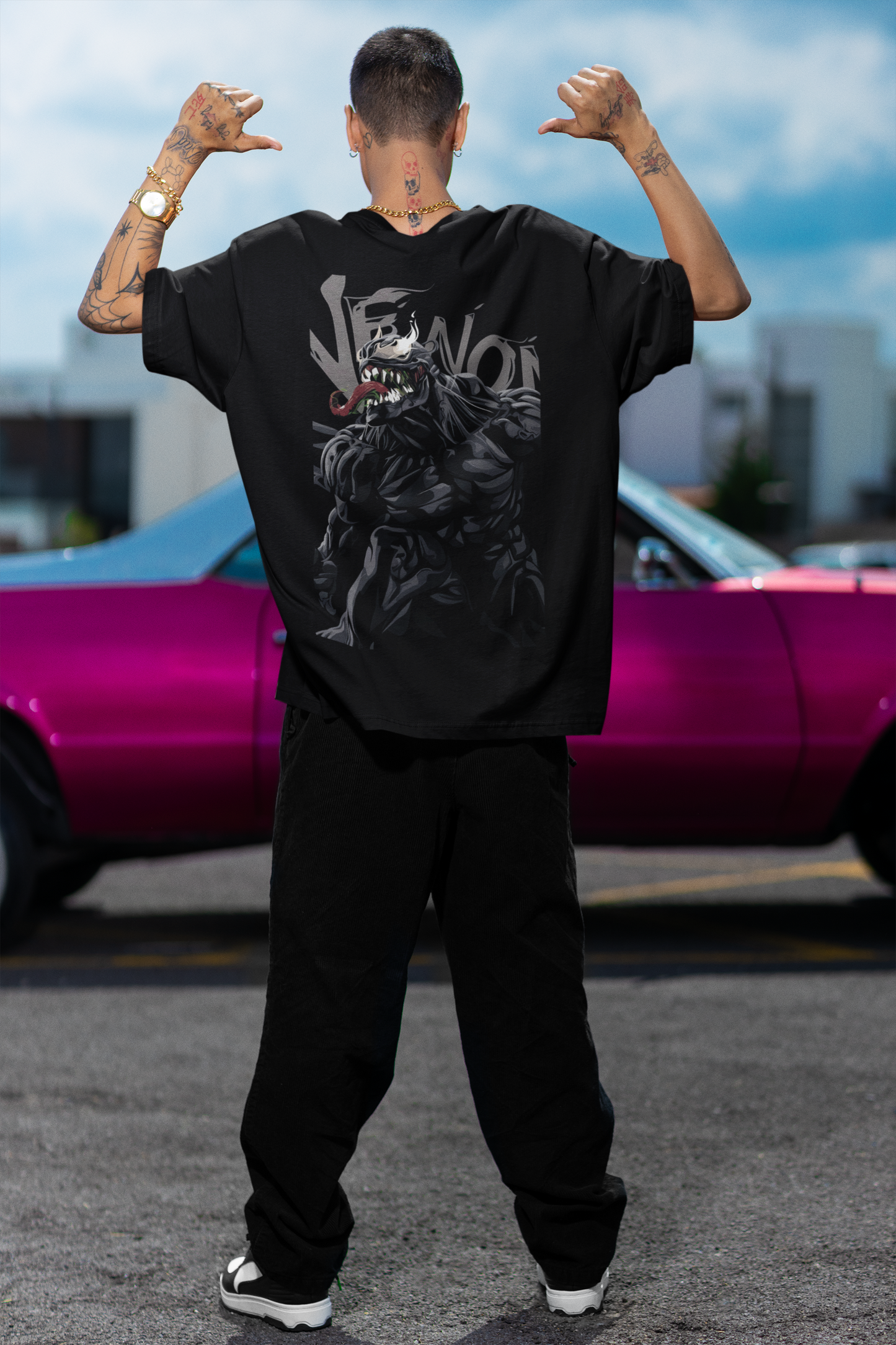 Venom - Black - Gym Oversized T Shirt Strong Soul Shirts & Tops
