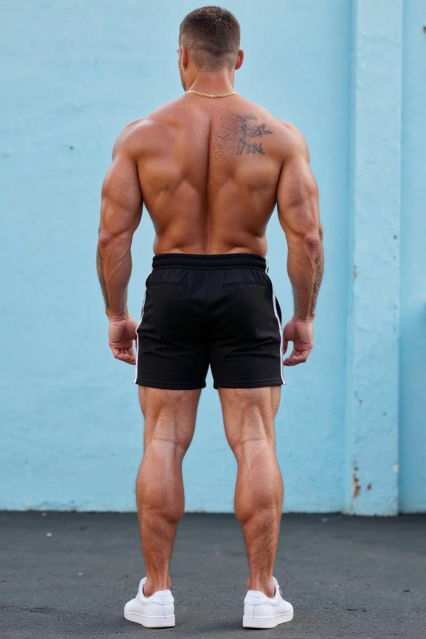 UFC - P105 - Black - Side Strips Strong Soul Shorts