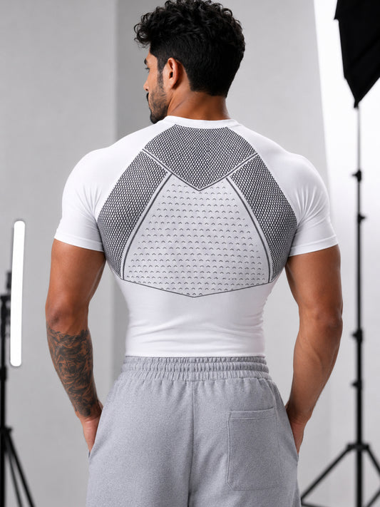 White - Gold's - Cotton Lycra Compression