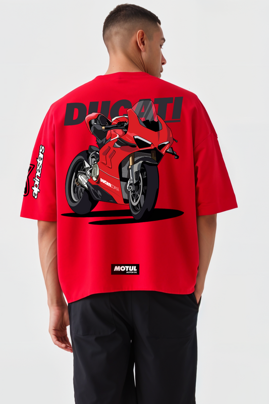 T-Shirt - Red - Ducati Corse - Oversized