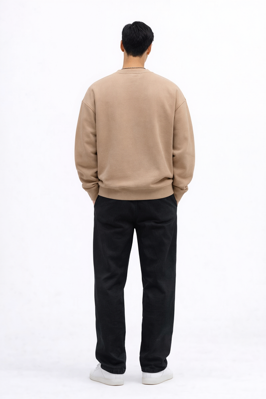 Oversized - Beige Sweatshirt 400 GSM