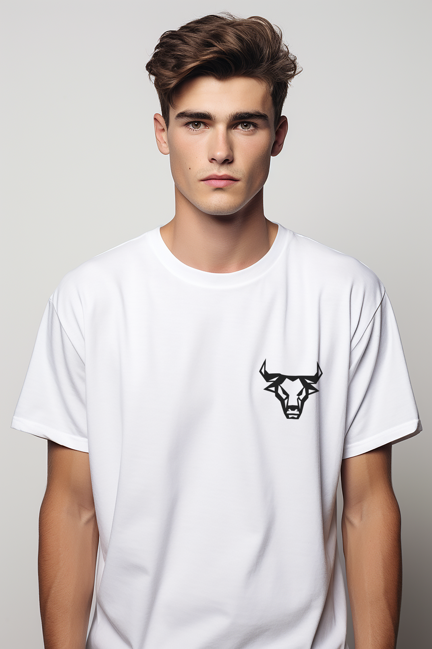 The BULL - White Black - Oversized T Shirt Strong Soul Shirts & Tops