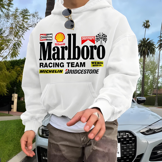 Racing Brands Hoodie - White - Oversized Hoodie 400 GSM
