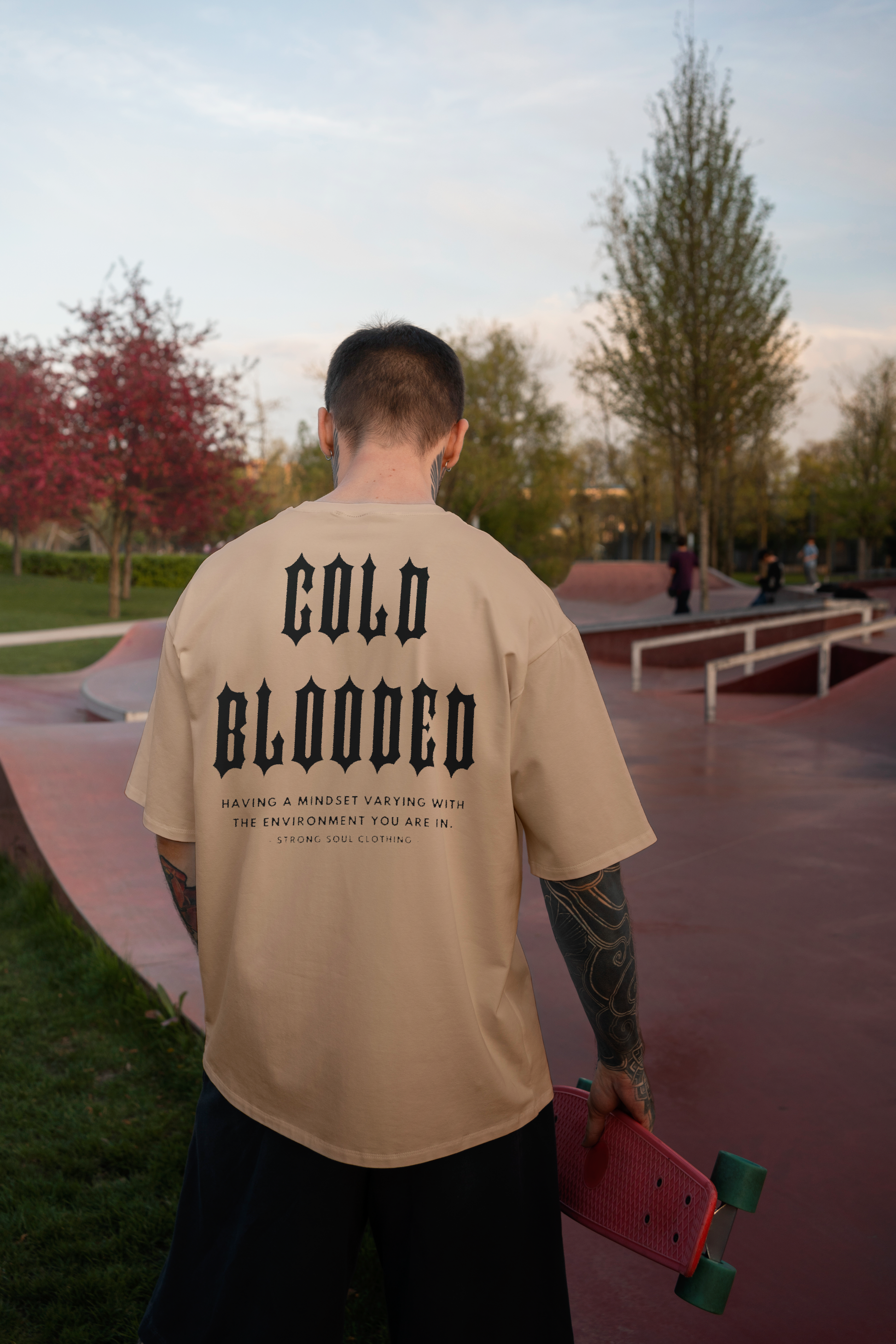 Cold Blooded - Beige - Oversized T Shirt Strong Soul Shirts & Tops