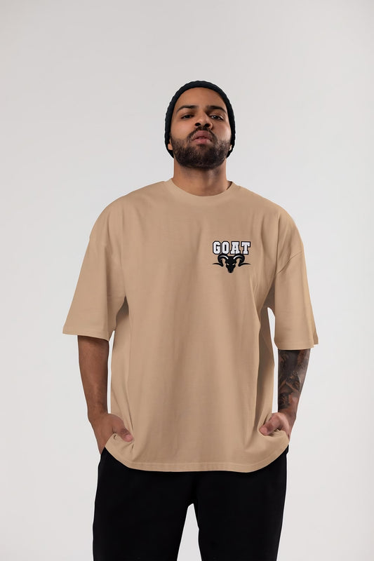 The GOAT - Beige - Gym Oversized T Shirt Strong Soul Shirts & Tops