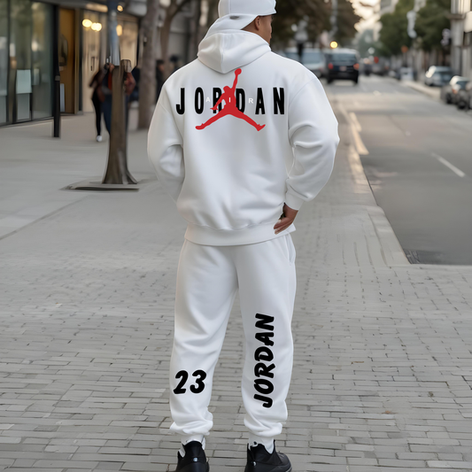 23 Air White - Hoodie And Sweatpants - Co-ord Set
