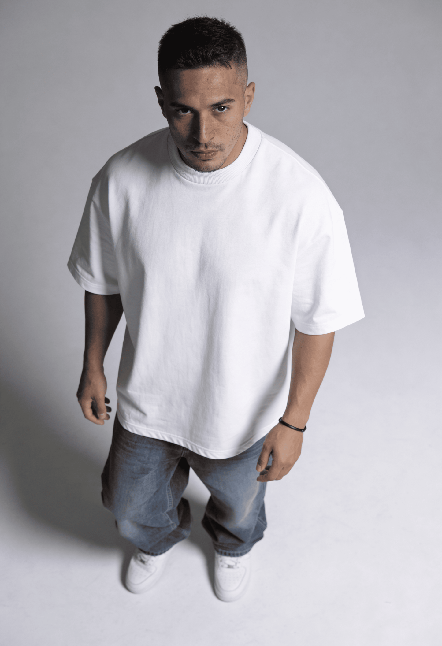 Plain - T-Shirt - White - Oversized
