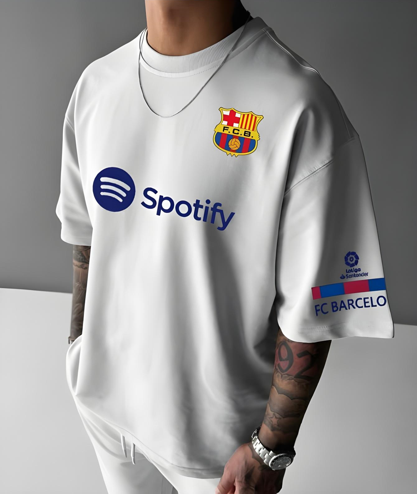 T-Shirt - FCB Spotify - White - Oversized