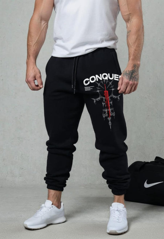 Caffeine & Weights - Joggers P106 - Black Strong Soul Track Pants