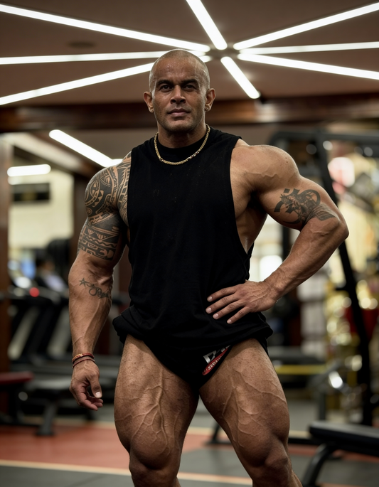 Black - T101 - Muscle Daddy - Drop Arm