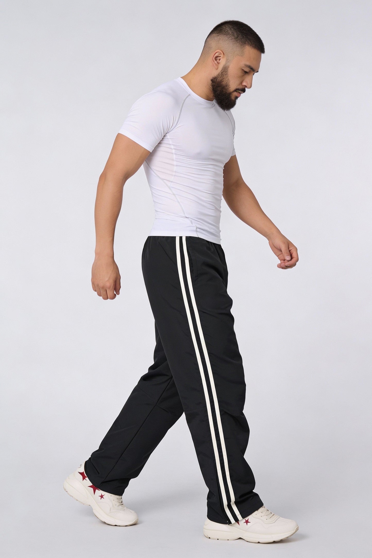 TS101 - Red + Black - Summer TrackSuit Strong Soul Track Pants