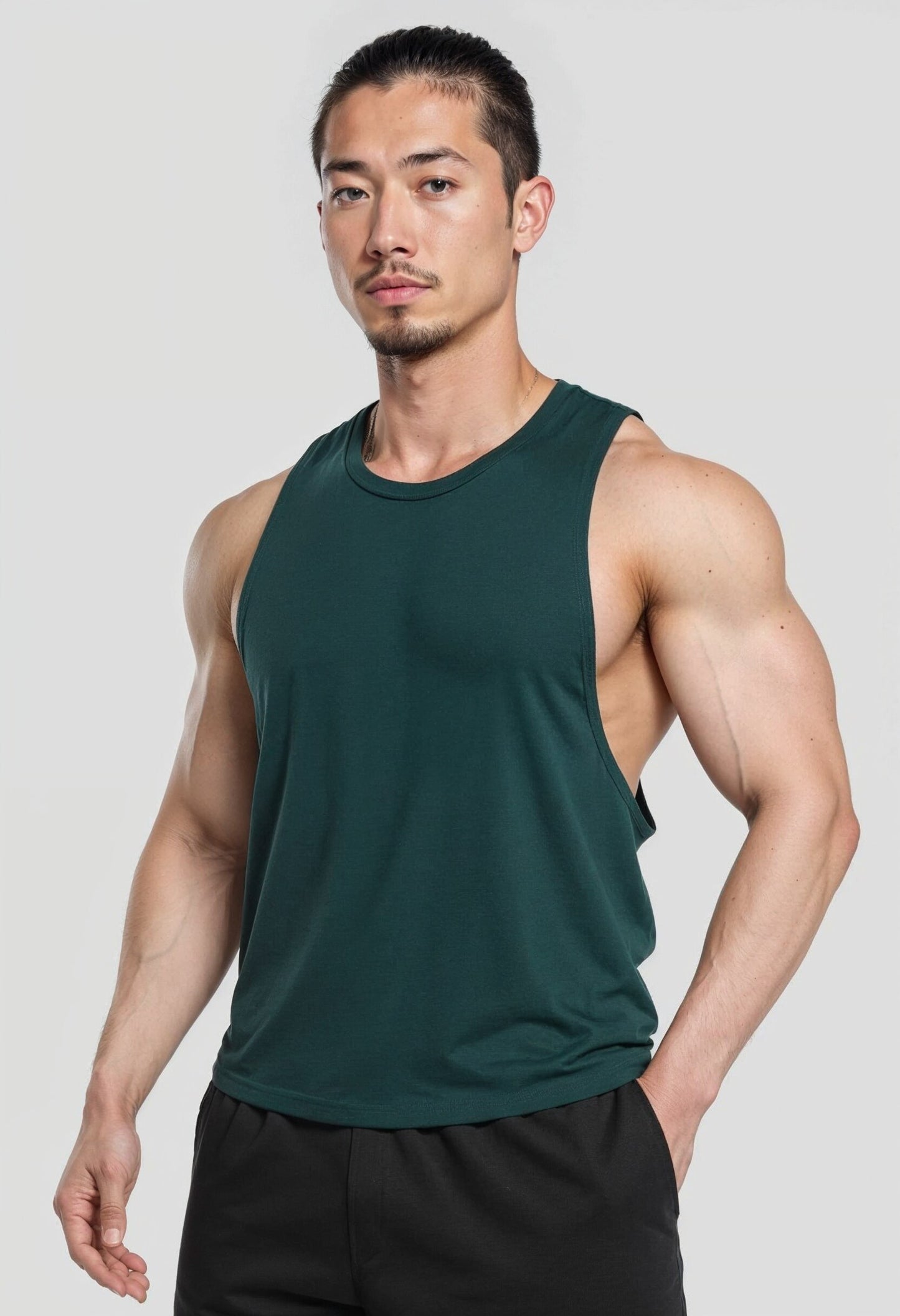 Dark Green - T101 - Muscle Daddy - Drop Arm