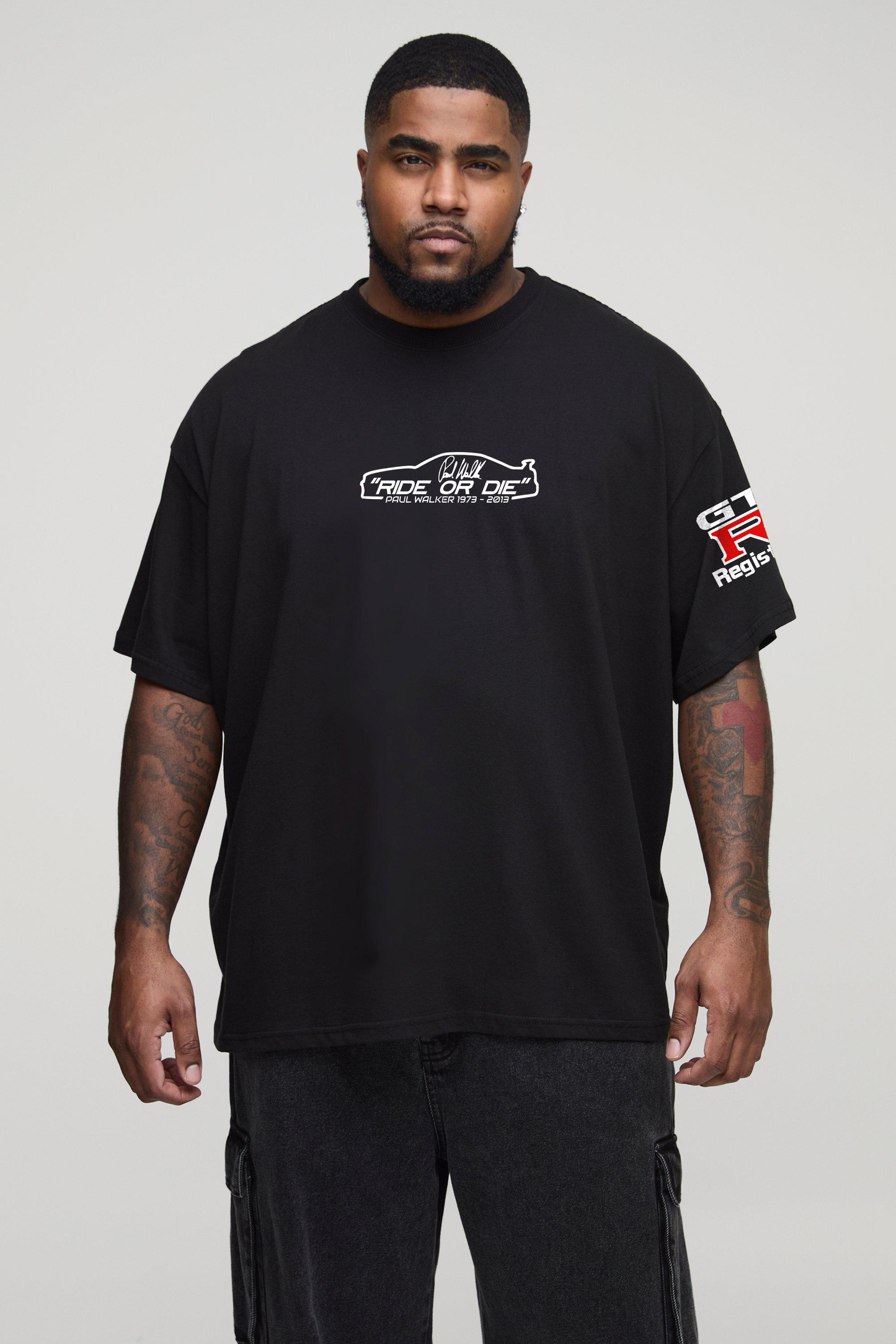 T-Shirt - Paul Walker Fast & Furious - Oversized Strong Soul Shirts & Tops