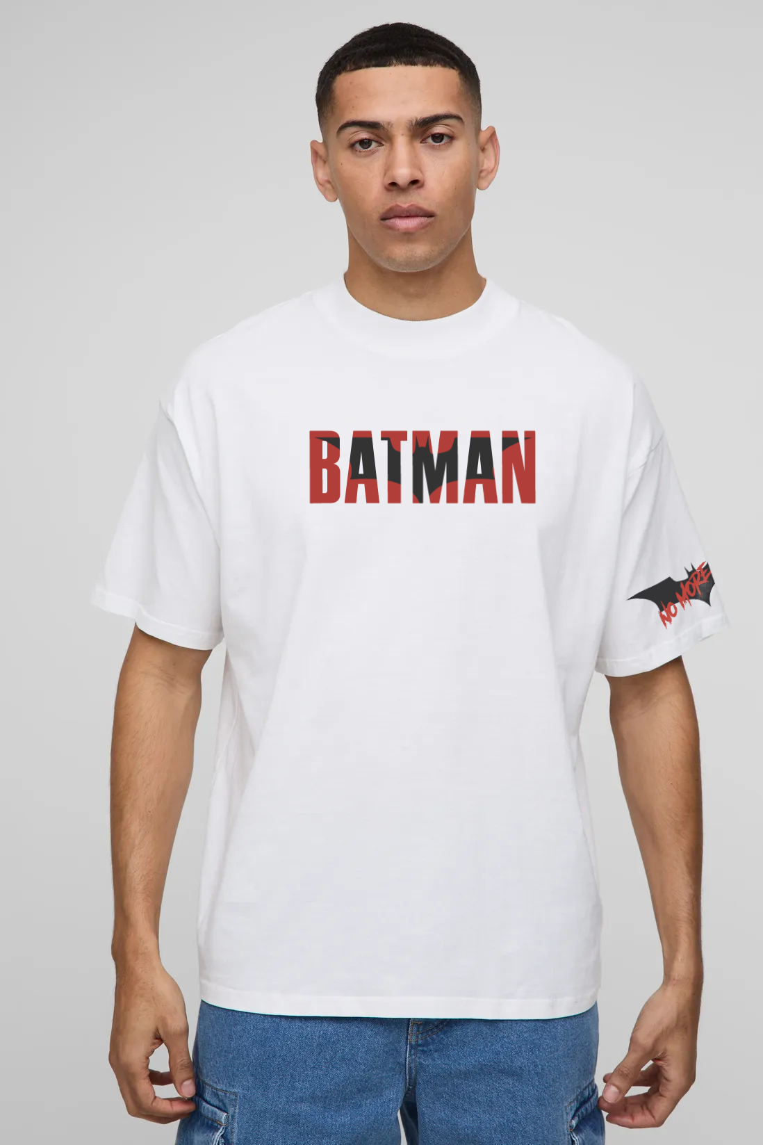 T-Shirt - White - Riddler X Batman - Oversized