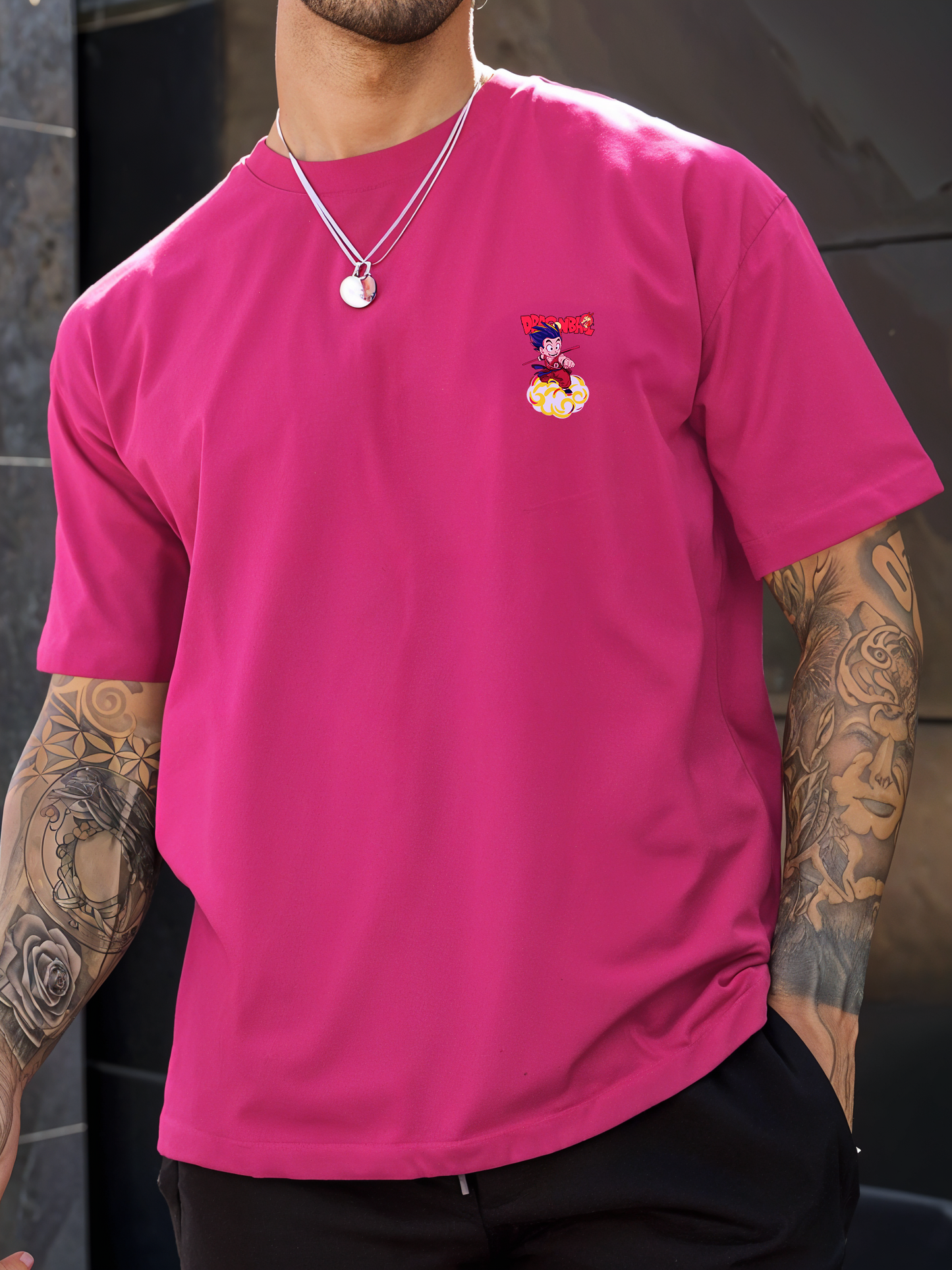 T-Shirt - DBZ Blue Hair - Oversized