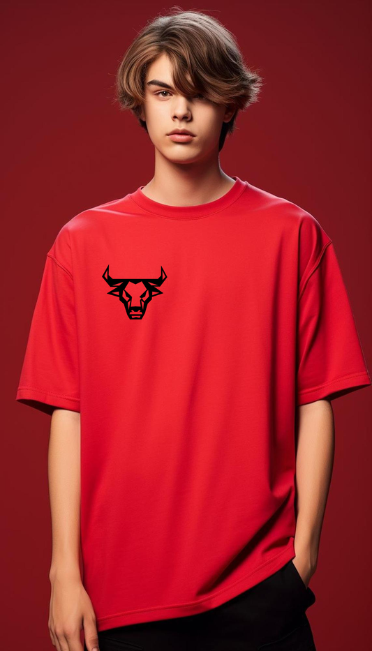 Bull - Red - Gym Oversized T Shirt Strong Soul Shirts & Tops