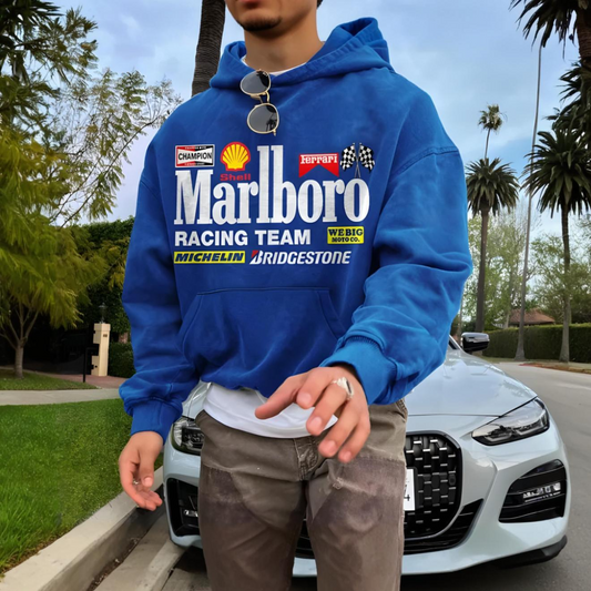 Racing Brands Hoodie - Blue - Oversized Hoodie 400 GSM