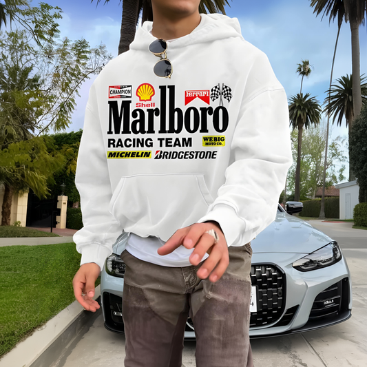 Racing Brands Hoodie - White - Oversized Hoodie 400 GSM