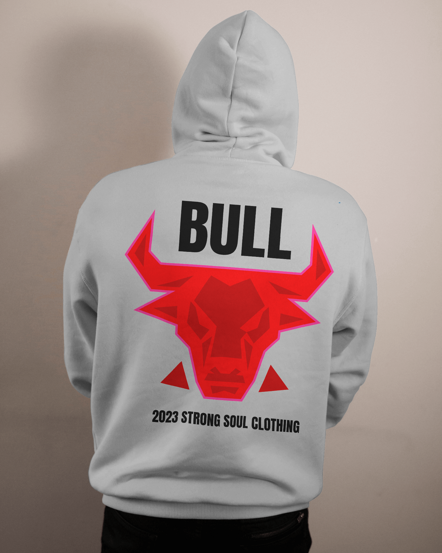 The Bull - Light Grey - Unisex Hoodie Strong Soul Hoodie