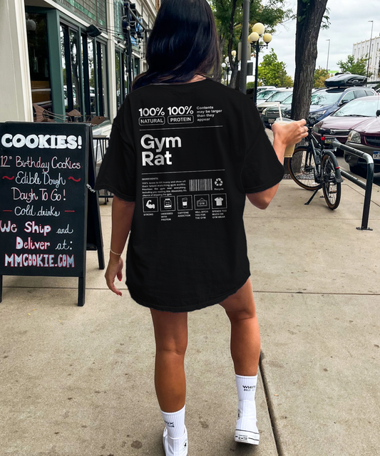 Gym Rat - Black - Oversized T Shirt Strong Soul Shirts & Tops