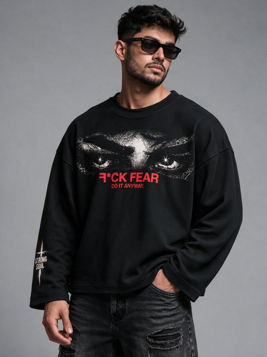 Black - Do It Anyway - Waffle Long Sleeve