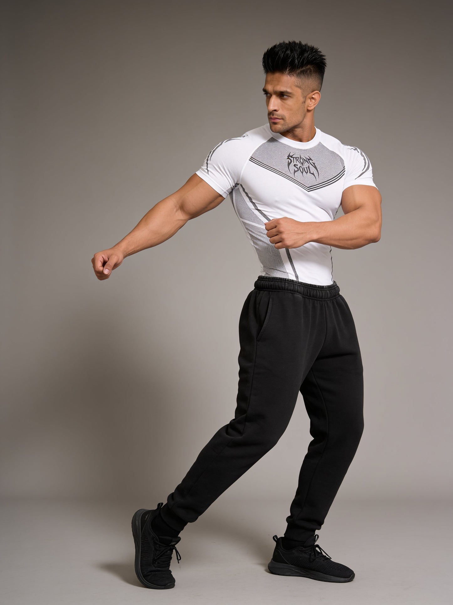 White Warrior - Cotton Lycra Compression Strong Soul