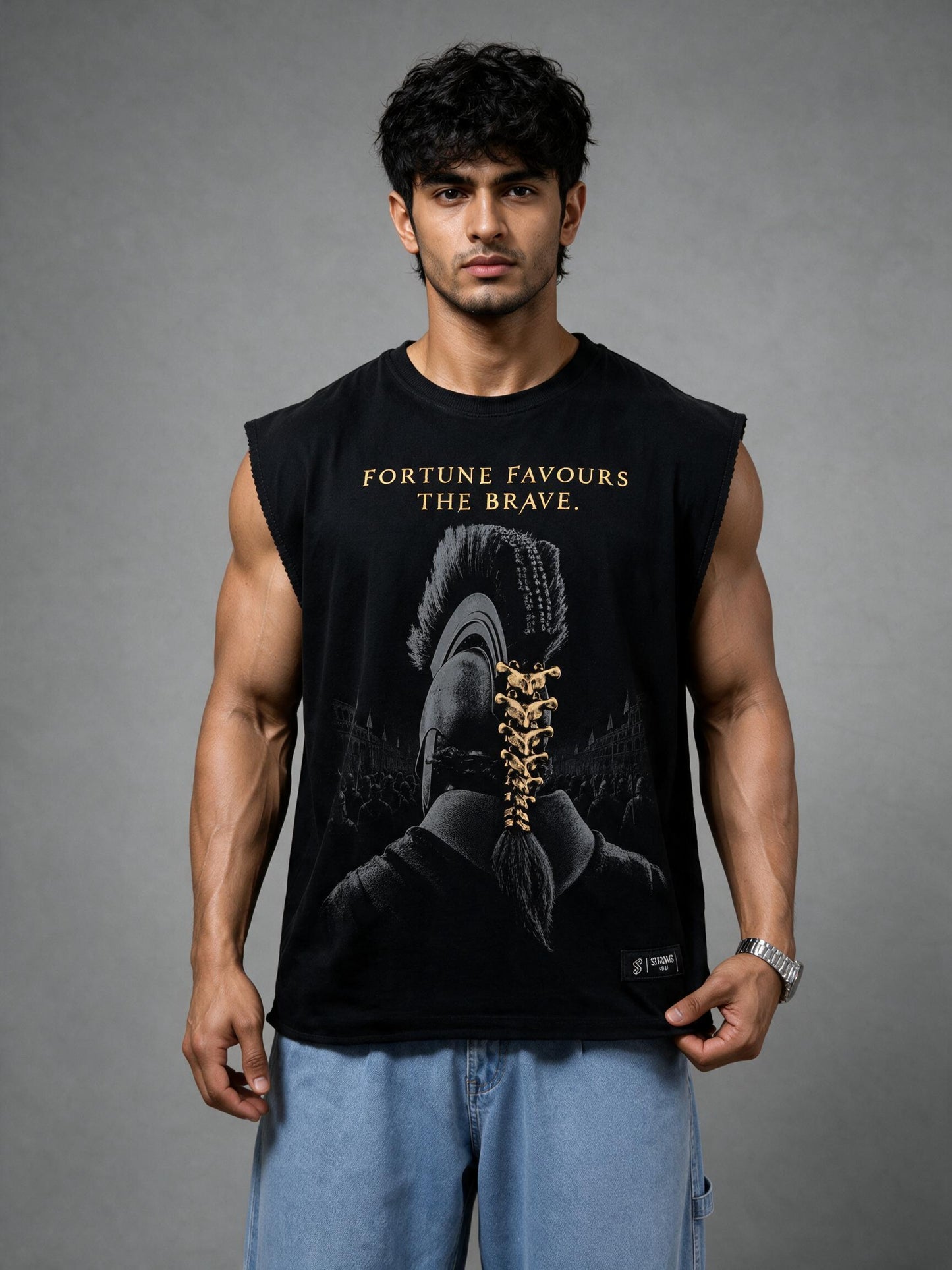 Black - T104 - The Brave - Crop Cut-Offs