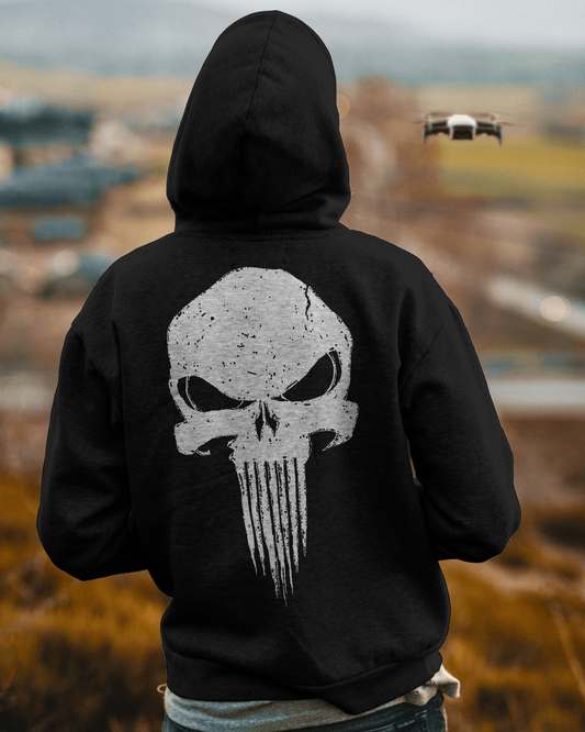 300 GSM Punisher 2.0 - Black - Standard Fit Hoodie Strong Soul Hoodie