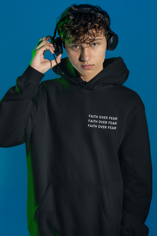 Faith Over Fear - Black - Unisex Hoodie Strong Soul Hoodie