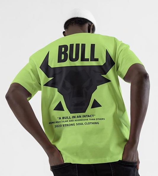 Bull - Neon - Gym Oversized T Shirt Strong Soul Shirts & Tops