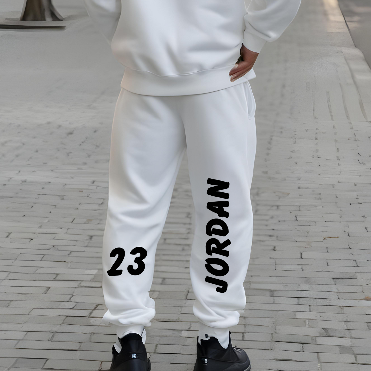 23 Air White - Hoodie And Sweatpants - Co-ord Set