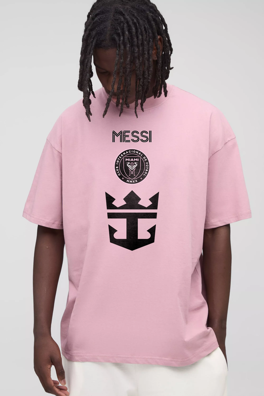 T-Shirt - Royal Caribbean x Messi - Oversized Strong Soul Shirts & Tops