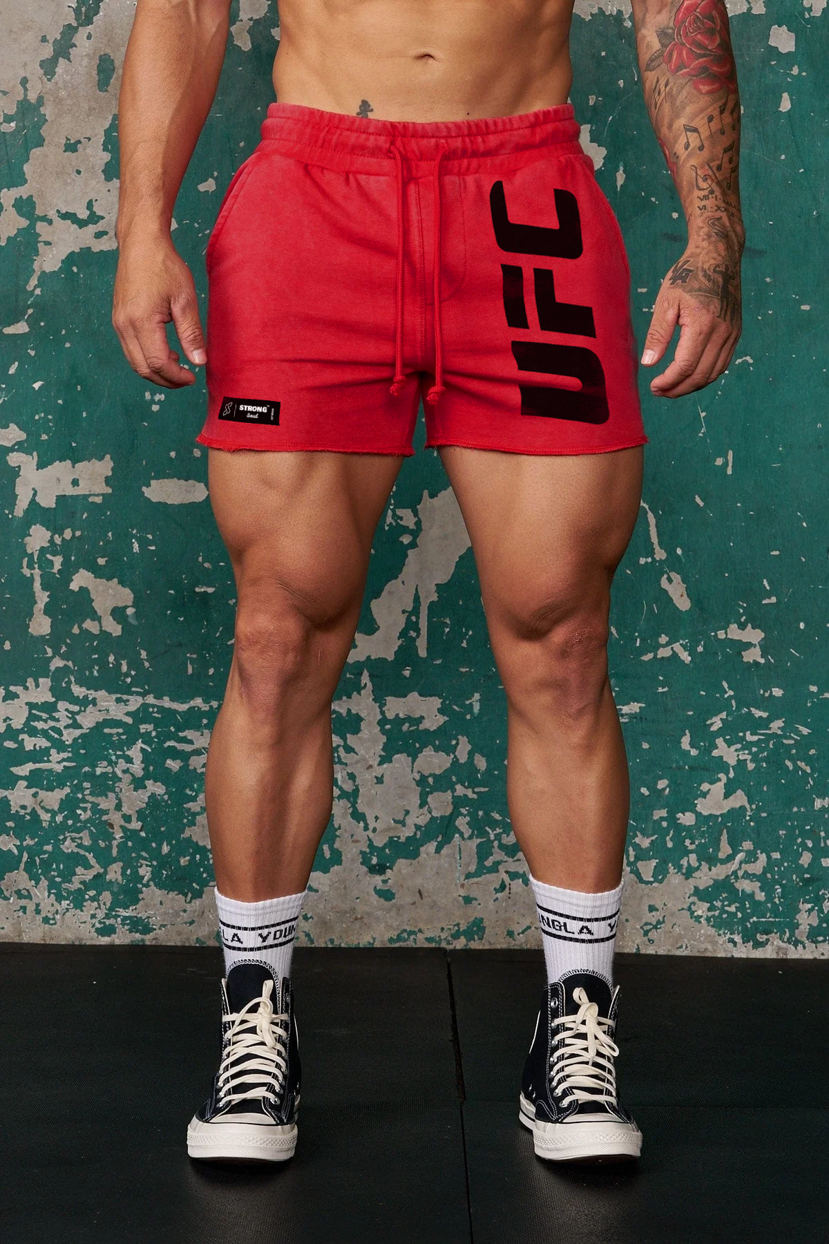 Red - Goku Gym - Short Shorts 101 Strong Soul Shorts