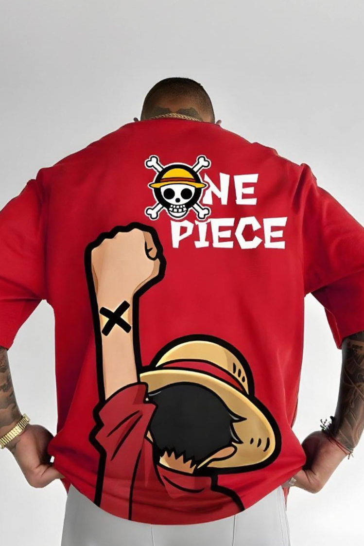 T-Shirt - One Punch - Red - Oversized