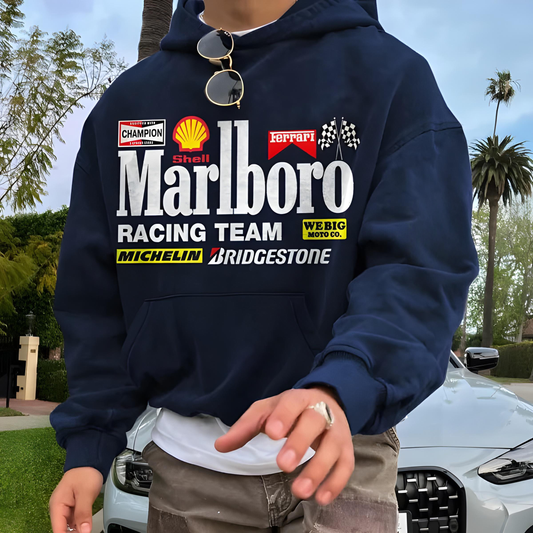Racing Brands Hoodie - Dark Blue - Oversized Hoodie 400 GSM